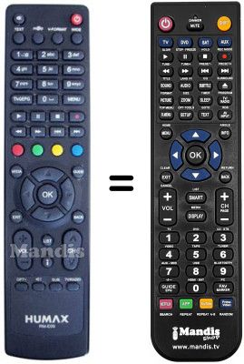 Replacement remote control Humax HD-5400 S (ver. 2)